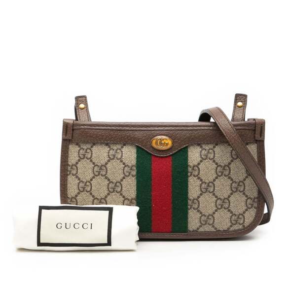 GUCCI Cream Leather Shoulder Bag